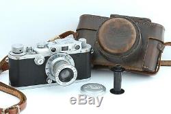 1937 Leica III Body + Leitz Elmar 5cm 13.5 50mm Lens & Leather Case (111/3)
