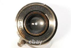 B V. Good Leica Elmar 50mm f/3.5 Nickel Collapsible Lens L39 Screw Leitz 6970