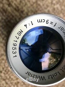 Chrome Leica Leitz Wetzlar Elmar 14/90mm M39 /LTM Screw Mount Lens