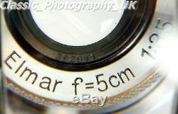 EARLY! Elmar f=5cm 13.5 Prime Lens by LEITZ Wetzlar for LEICA LTM / Leica M