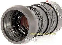 ELMAR-C 90mm F4 Lens fit Collapsible Rubber Lens Hood 12517 + Front Cap 14191