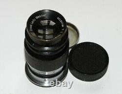 EXC Ernst Leitz Leica 9 cm F4 Elmar RARE Black Chrome LTM M39 Lens