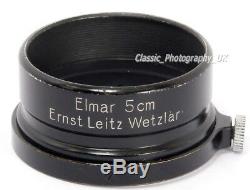 Elmar 5cm A36 fit Lens Hood RARE! BLACK Paint FISON Ernst LEITZ Wetzlar Germany