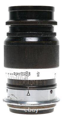 Elmar f=9cm 14 black Leitz Wetzlar black silver M39 screw mount lens