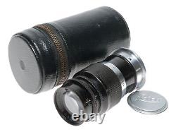 Elmar f=9cm 14 black Leitz Wetzlar black silver M39 screw mount lens