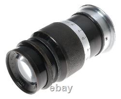 Elmar f=9cm 14 black Leitz Wetzlar black silver M39 screw mount lens