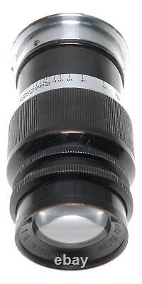 Elmar f=9cm 14 black Leitz Wetzlar black silver M39 screw mount lens