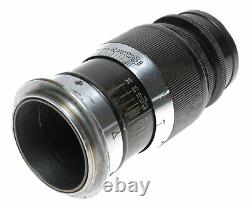 Elmar f=9cm 14 black Leitz Wetzlar black silver M39 screw mount lens