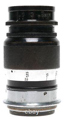 Elmar f=9cm 14 black Leitz Wetzlar black silver M39 screw mount lens