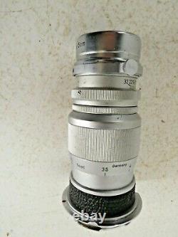 Ernst Leitz GMBH Elmar F-9cm 14 Film Camera Lens with Case I28