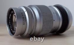 Ernst Leitz GmbH Wetzlar Elmar 9cm f4 Lens, Leica metal caps (M39 Mount)