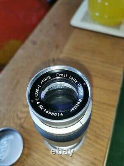 Ernst Leitz GmbH Wetzlar Leica M ELMAR-M f14/90mm Lens Chrome Superb