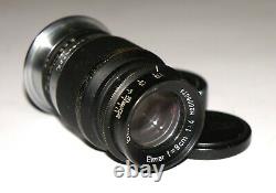 Ernst Leitz Leica 90mm F4 Elmar RARE Black Chrome LTM M39 Lens MADE in 1940
