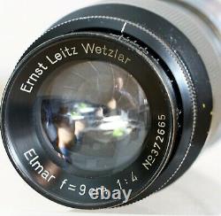 Ernst Leitz Wetzlar Leica Elmar 9 cm 14 M39 black TOP