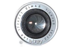 Exc+5 Leica Leitz Elmar 50mm 5cm f/2.8 LTM L39 MF Lens From JAPAN