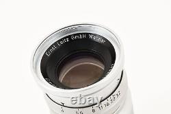 Exc+5 Leica Wetzlar Leitz Elmar 90mm f/4 Lens Silver L39 Screw from Japan