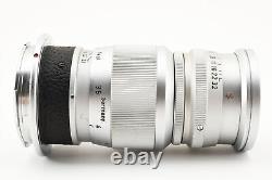 Exc+5 Leica Wetzlar Leitz Elmar 90mm f/4 Lens Silver L39 Screw from Japan