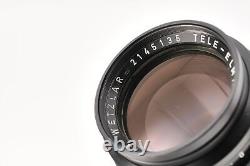 Exc+5 with Hood Leica Leitz Wetzlar Tele-Elmar 135mm F4 MF Lens From JAPAN