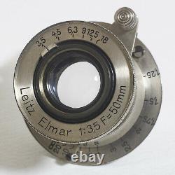 Exc Leica Vintage L39 LTM Lens Leitz Nickel Elmar 50mm f3.5 Screw Mount from JPN