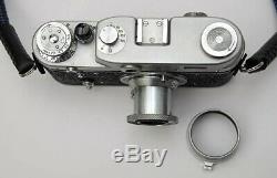 Fed 3a Type1c/w Leica Elmar 50mm f3.5 lens + Leica Leitz VIOOH Viewfinder Ex+++