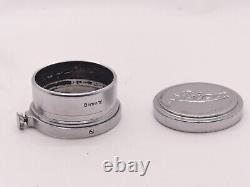 Genuine Leitz Leica 12510 Fison Chrome Lens Hood 5cm 50mm Elmar & Cap I12