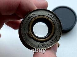 German Leica Leitz Elmar F/3.5 50mm Collapsible Lens LTM L39 mount