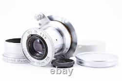 Hood & FilterExc+5 Leica Leitz Elmar 5cm 50mm F/3.5 M39 Collapsible Lens JAPAN