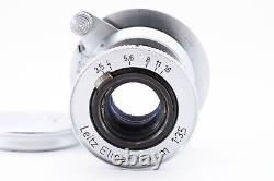 Hood & FilterExc+5 Leica Leitz Elmar 5cm 50mm F/3.5 M39 Collapsible Lens JAPAN