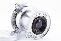 Hood & FilterExc+5 Leica Leitz Elmar 5cm 50mm F/3.5 M39 Collapsible Lens JAPAN