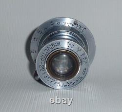 Industar-22 Moskva 1948 50mmf/3.5 Leitz Elmar Soviet Copy Lens M39 for FED-Zorki