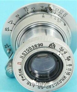 Industar-50 13.5 F=50mm 1957 Soviet Lens based on LEICA Leitz Elmar 13.5 f=5cm