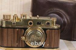 LEICA D. R. P. Art Camera + Leitz Elmar Lens Vintage 35mm Red color /FED copy