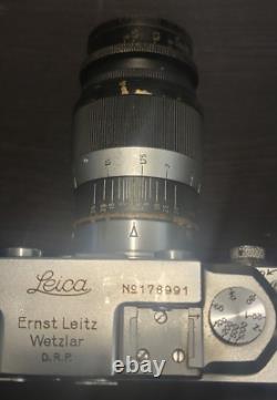 LEICA DRP Ernst Leitz Wetzlar #178991 w Leitz Wetzlar Elmar f=9cm/90mm 14 lens