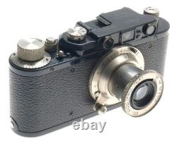 LEICA II (D) BLACK RANGEFINDER M39 SCREW MOUNT NICKLE LEITZ ELMAR 3.5 f=5cm LENS