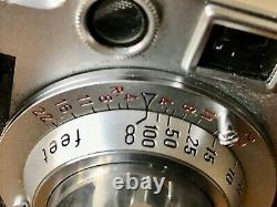 LEICA IIIf Red Scale Self-Timer 35mm Camera 1954 With Leitz Elmar 5cm f/3.5 Lens