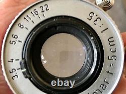 LEICA IIIf Red Scale Self-Timer 35mm Camera 1954 With Leitz Elmar 5cm f/3.5 Lens