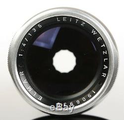 LEICA M Mount Leitz Elmar 135mm f4 135/4 Lens 1961 withCaps Perfect! Clean