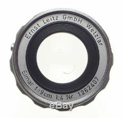 LEICA collapsible ELmar 14 f=9cm M mount camera lens Leitz 14/90mm chrome used
