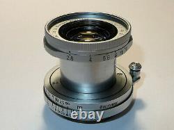 LEITZ Leica Elmar 5 cm 12.8 M39 MOUNT LTM # 1549521. From 1958