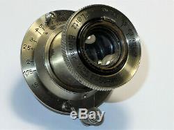 LEITZ Leica Elmar 5 cm 13.5 NICKEL M39 LTM # 202719. From 1934