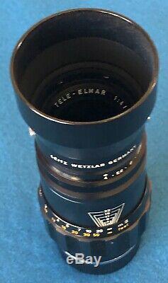 LEITZ Leica TELE ELMAR-M 135mm f/4 Lens with rare hood and display case