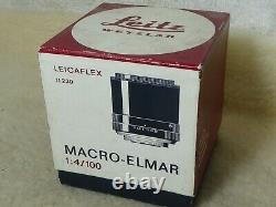 Leica 100mm F4 Macro Elmar R 11230 leitz Cam Lens Macro Prime Lens Boxed