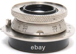Leica 3.5/3.5 cm nickel Elmar Leitz EKURZ snail cam