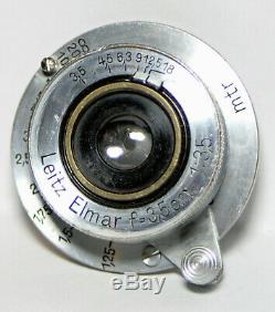Leica 3.5cm F/3.5 Elmar Leitz 35mm LTM Screw Mount Germany with Issues READ