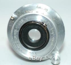 Leica 35mm f3.5 Elmar Leitz 3.5cm screw mount lens Rare Ex++