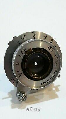 Leica 50mm (5cm) f3.5 Nickel Leitz Elmar Collapsible LTM M39 lens