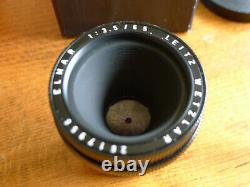 Leica 65mm f3,5 Elmar lens for Visoflex (Black) Boxed with M focusing mount