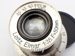 Leica Elmar 50mm F3.5 Standard Prime Lens Nickel L39 Leitz Excellent Japan F/S
