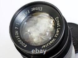Leica Elmar 9cm F4 Telephoto Prime Lens L39 Leitz Excellent from Japan F/S