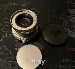 Leica Ernst Leitz Wetzlar Elmar 50mm 5cm 12.8 LTM Mount Prime Lens #1494975